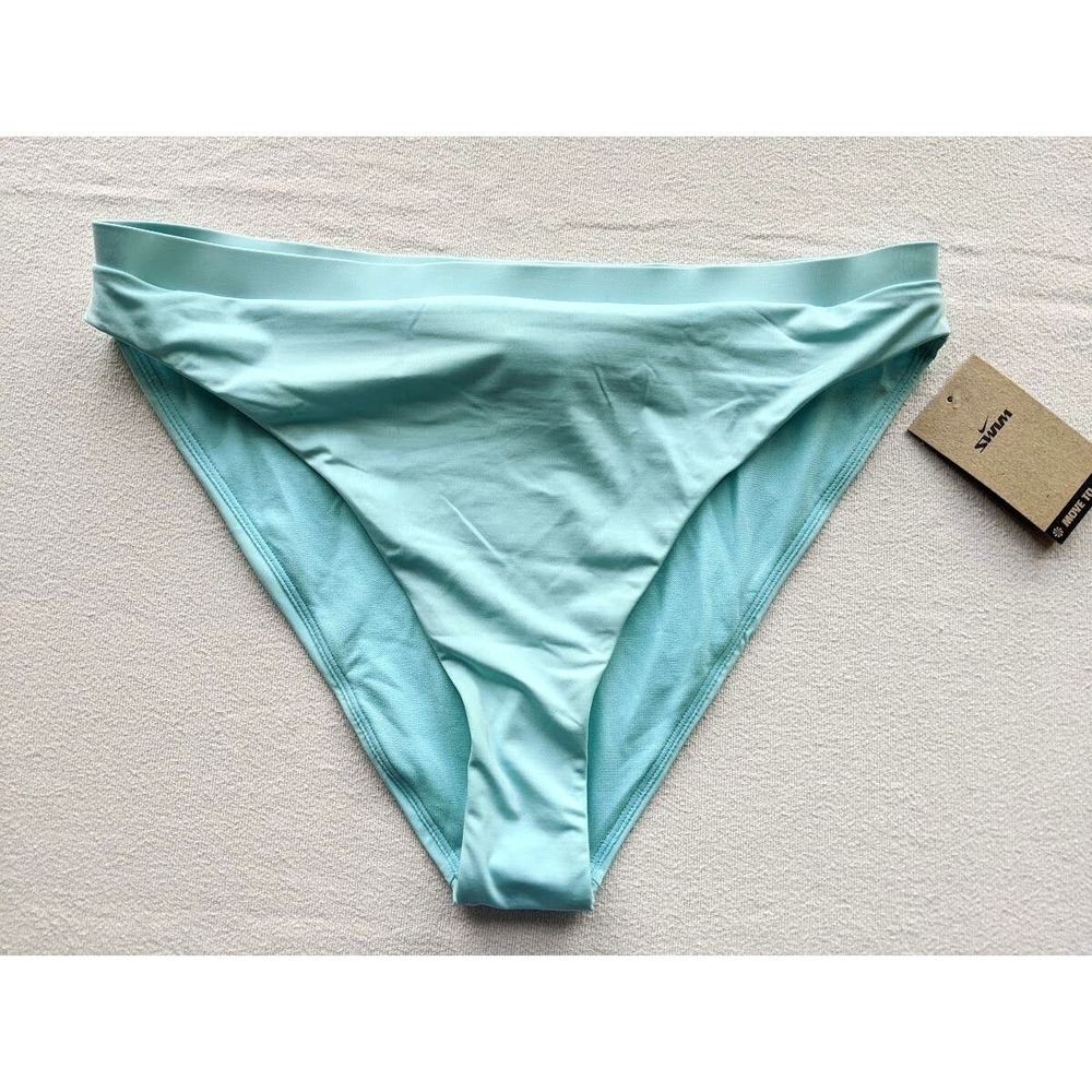 Nike Swim Bikini Bottoms Size XL High Waisted‎ Minimalist NESSB347-437 Beach NEW